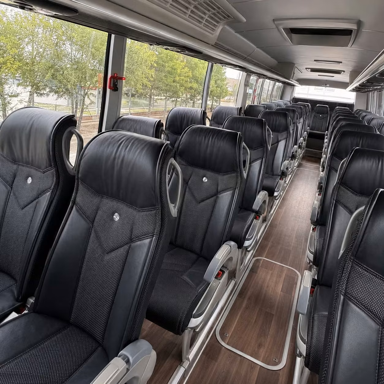 santa maria charter bus rental interior